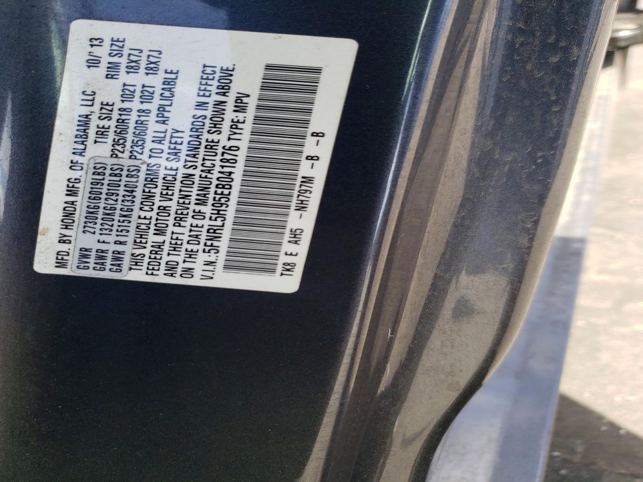 HONDA ODYSSEY 2014 — 14