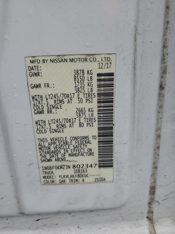 NISSAN NV 2018 — 15