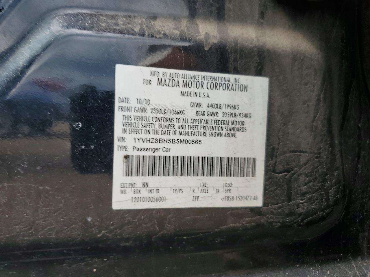 MAZDA 6 2011 — 13