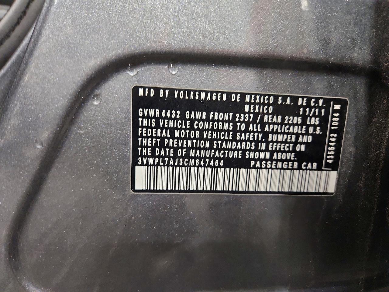 VOLKSWAGEN JETTA 2012 — 14