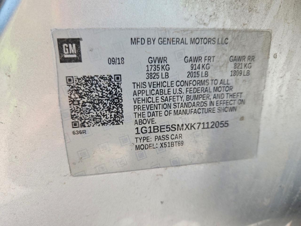 CHEVROLET CRUZE 2019 — 13