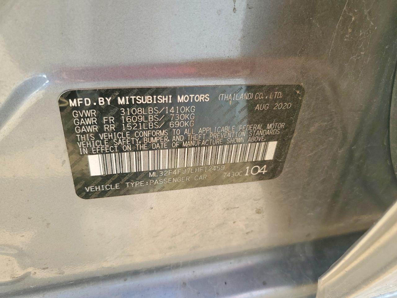 MITSUBISHI MIRAGE 2020 — 14