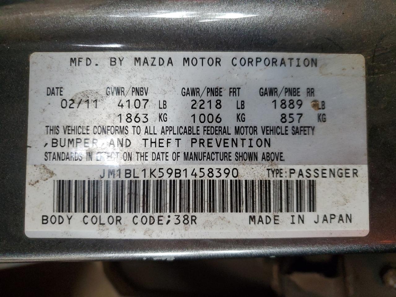 MAZDA 3 2011 — 15