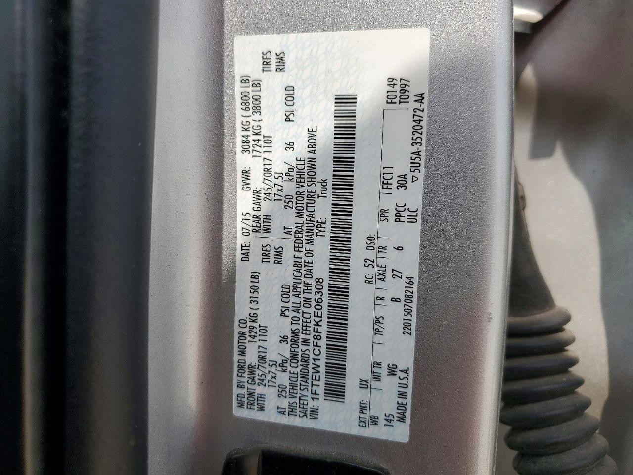 FORD F150 2015 — 13