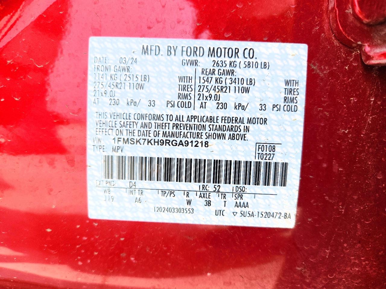 FORD EXPLORER 2024 — 14