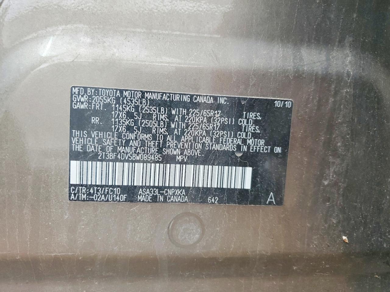 TOYOTA RAV4 2011 — 13
