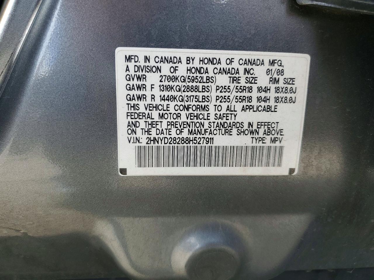 ACURA MDX 2008 — 14
