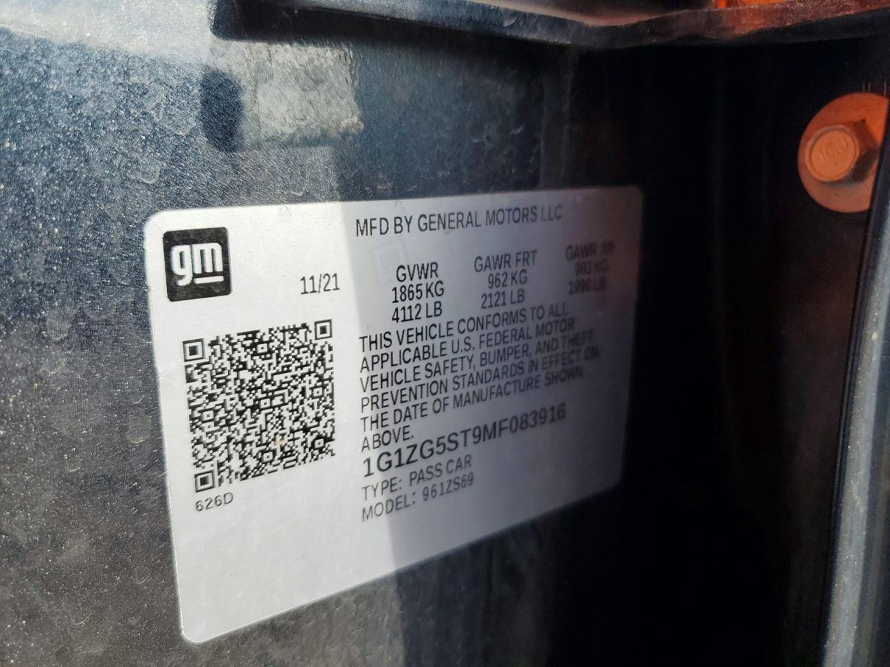 CHEVROLET MALIBU 2021 — 13