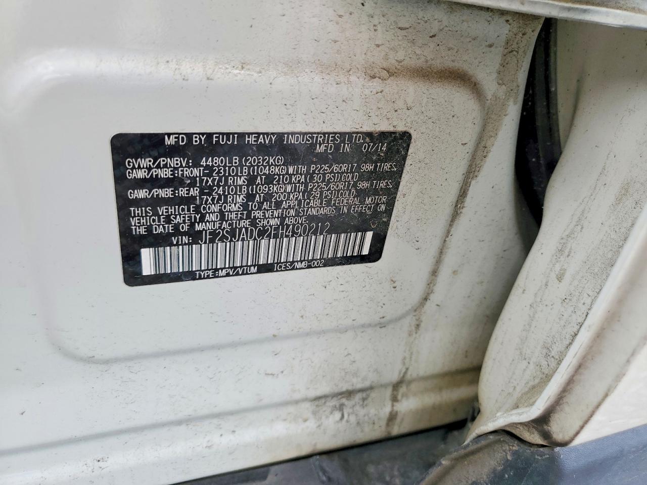 SUBARU FORESTER 2015 — 14