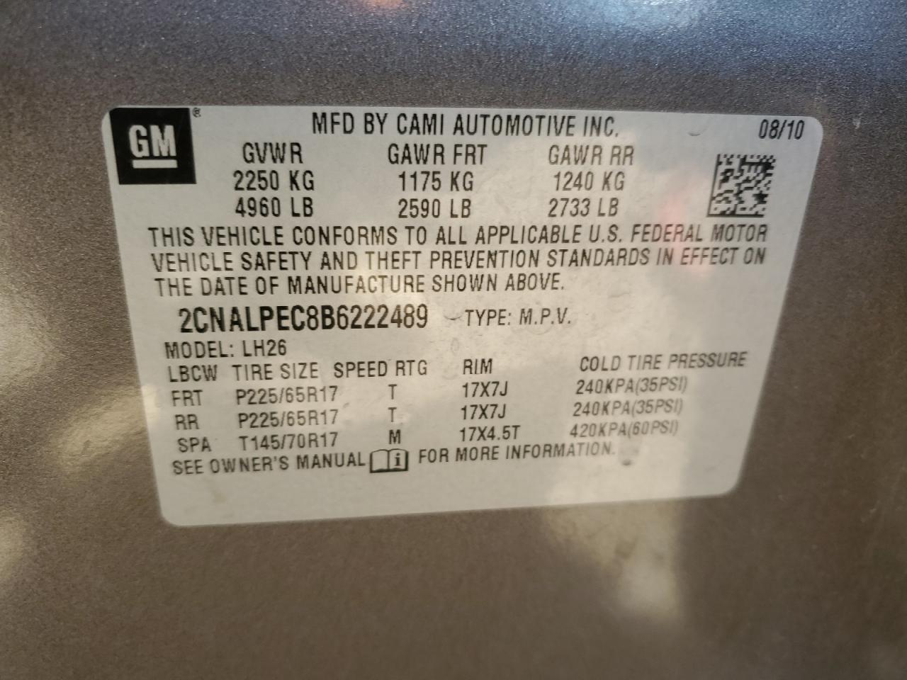 CHEVROLET EQUINOX 2011 — 14