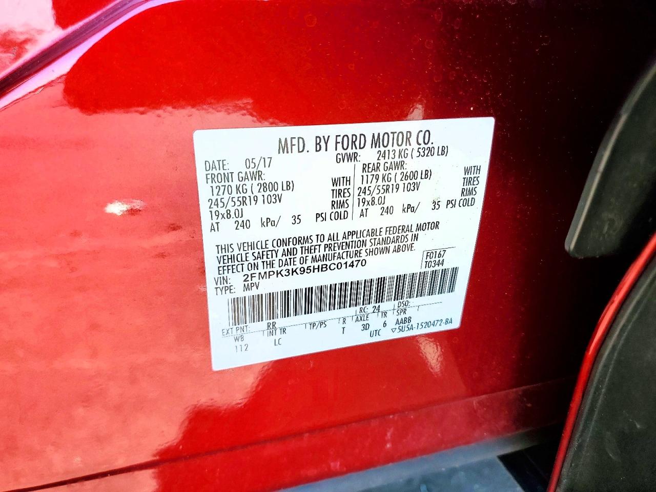 FORD EDGE 2017 — 15