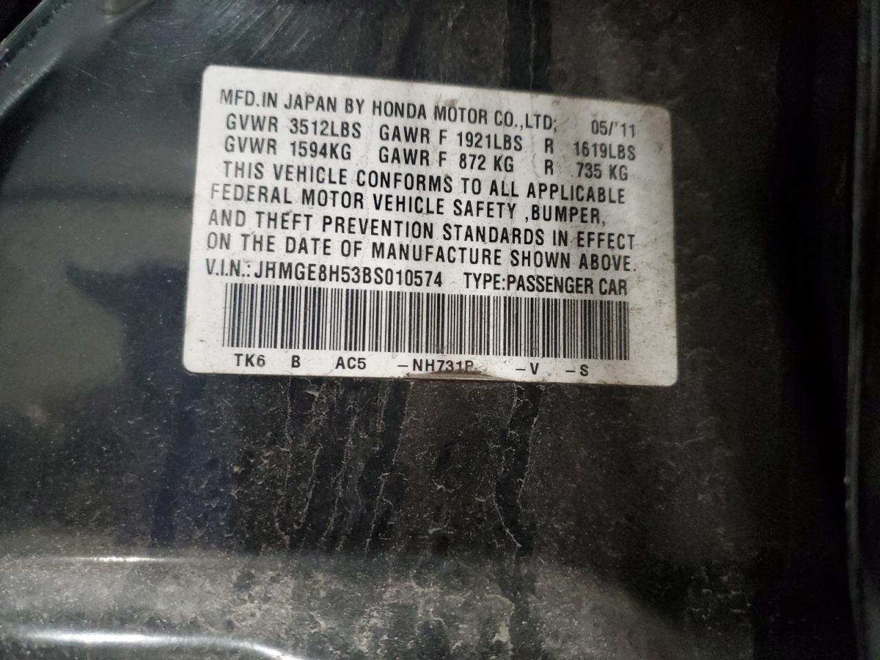 HONDA FIT 2011 — 14