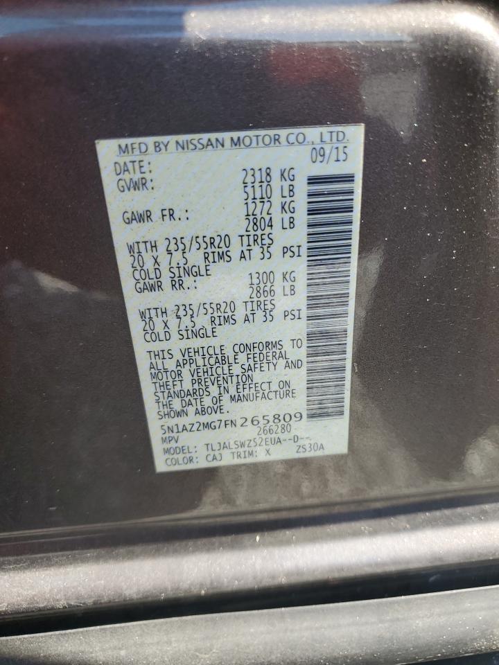NISSAN MURANO 2015 — 14