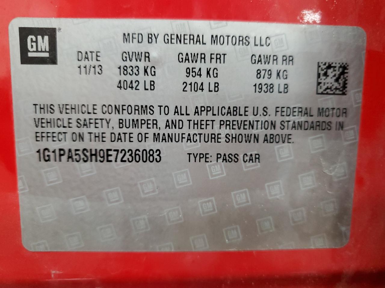 CHEVROLET CRUZE 2014 — 13