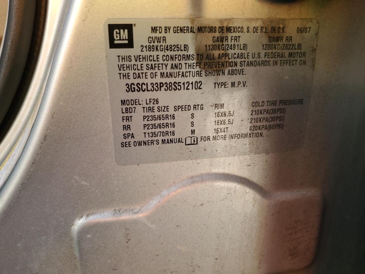 SATURN VUE 2008 — 15