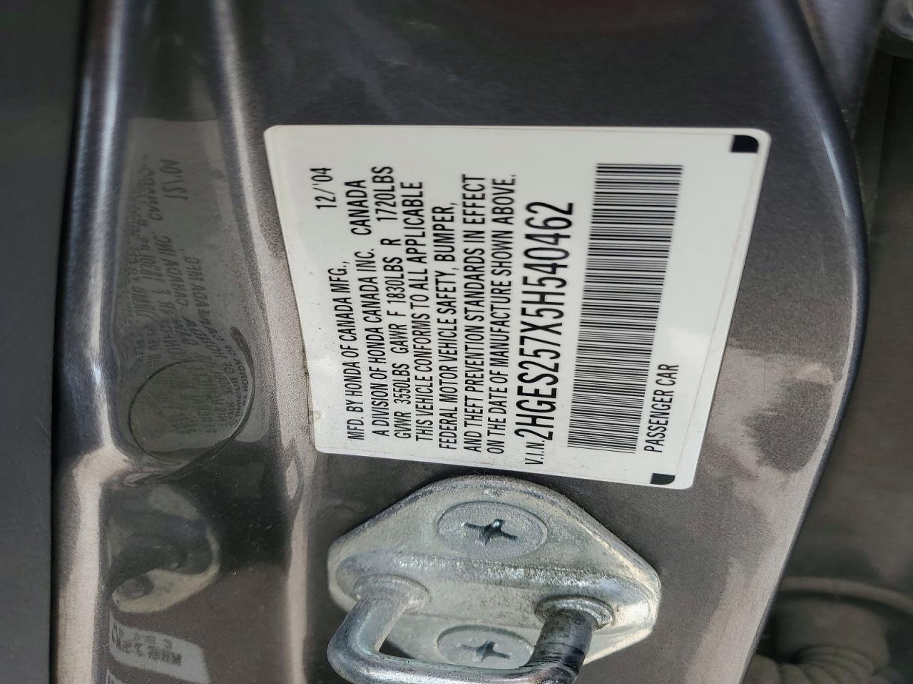 HONDA CIVIC 2005 — 13