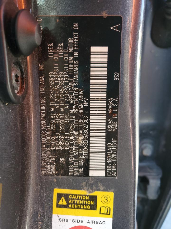 TOYOTA HIGHLANDER 2010 — 14