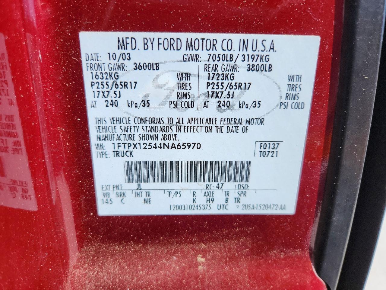 FORD F-150 2004 — 13