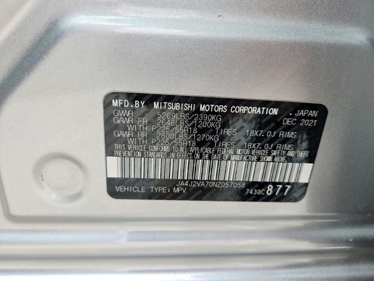 MITSUBISHI OUTLANDER 2022 — 14