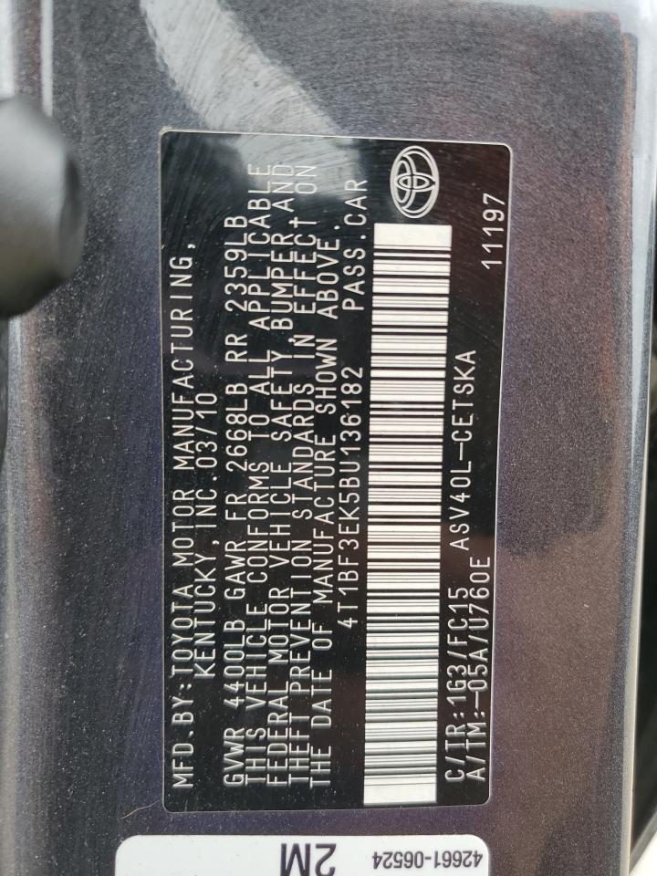 TOYOTA CAMRY 2011 — 13