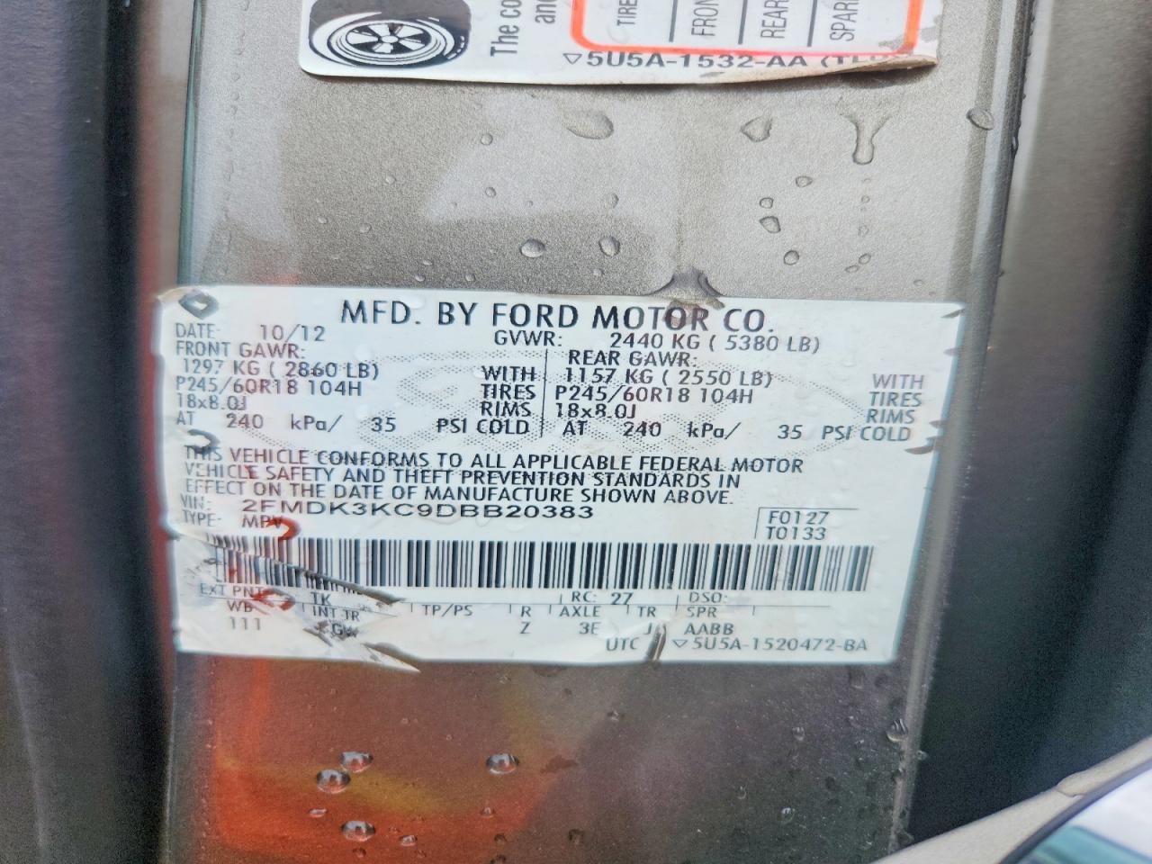 FORD EDGE 2013 — 14