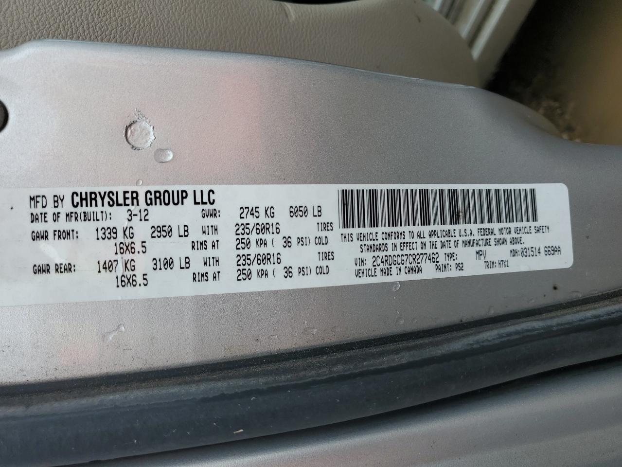 DODGE GRAND CARAVAN 2012 — 15