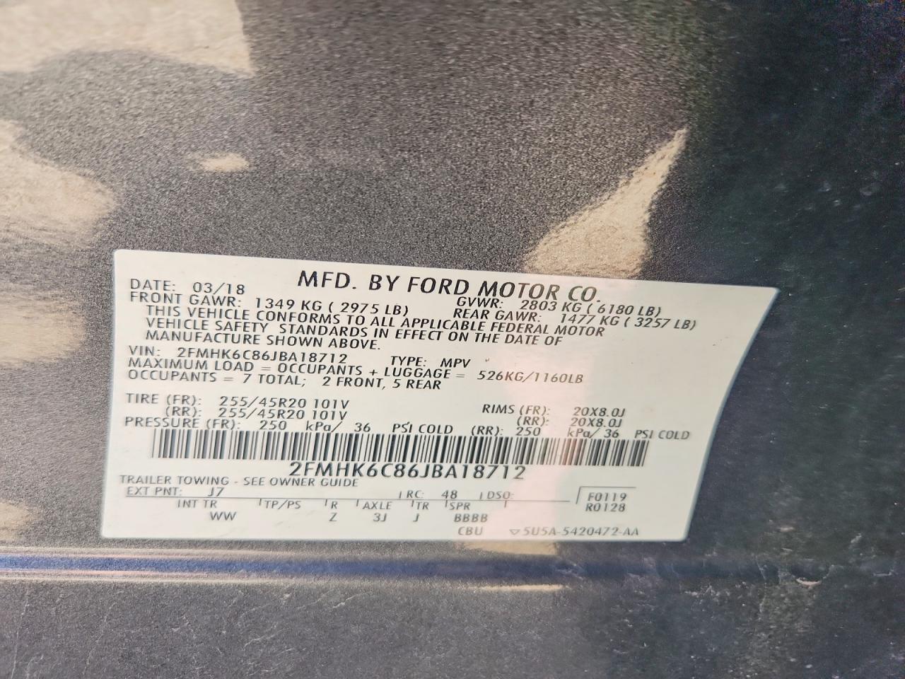 FORD FLEX 2018 — 14