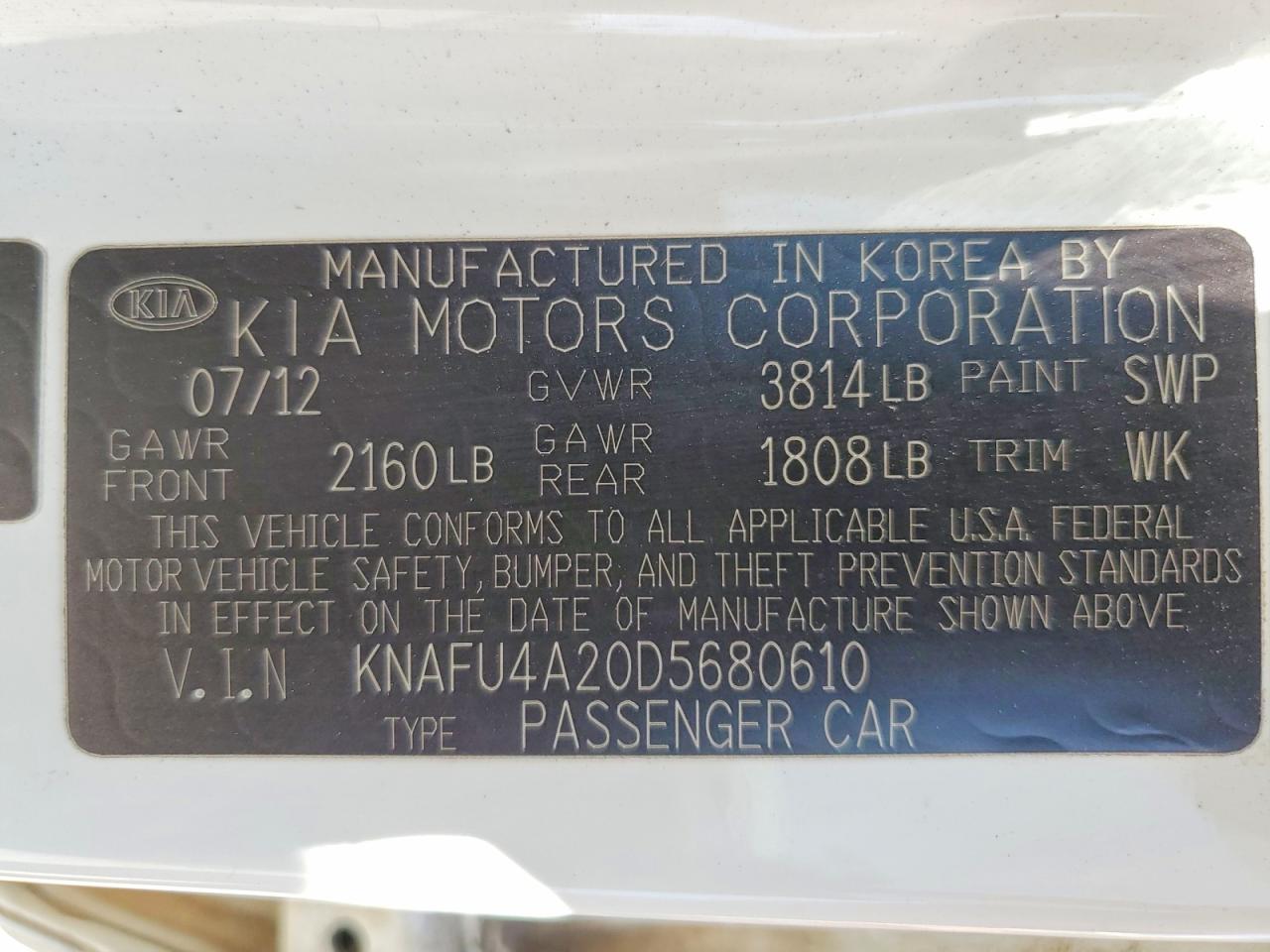 KIA FORTE 2013 — 14