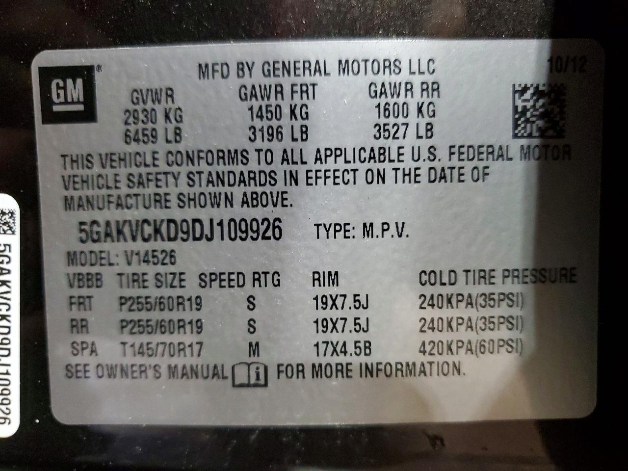 BUICK ENCLAVE 2013 — 15