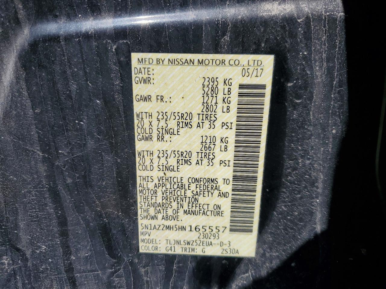 NISSAN MURANO 2017 — 14