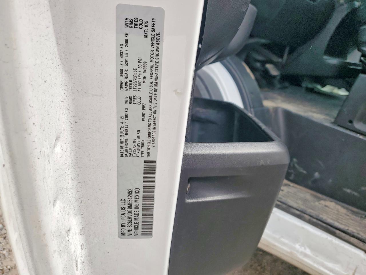 RAM PROMASTER 2500 2021 — 15