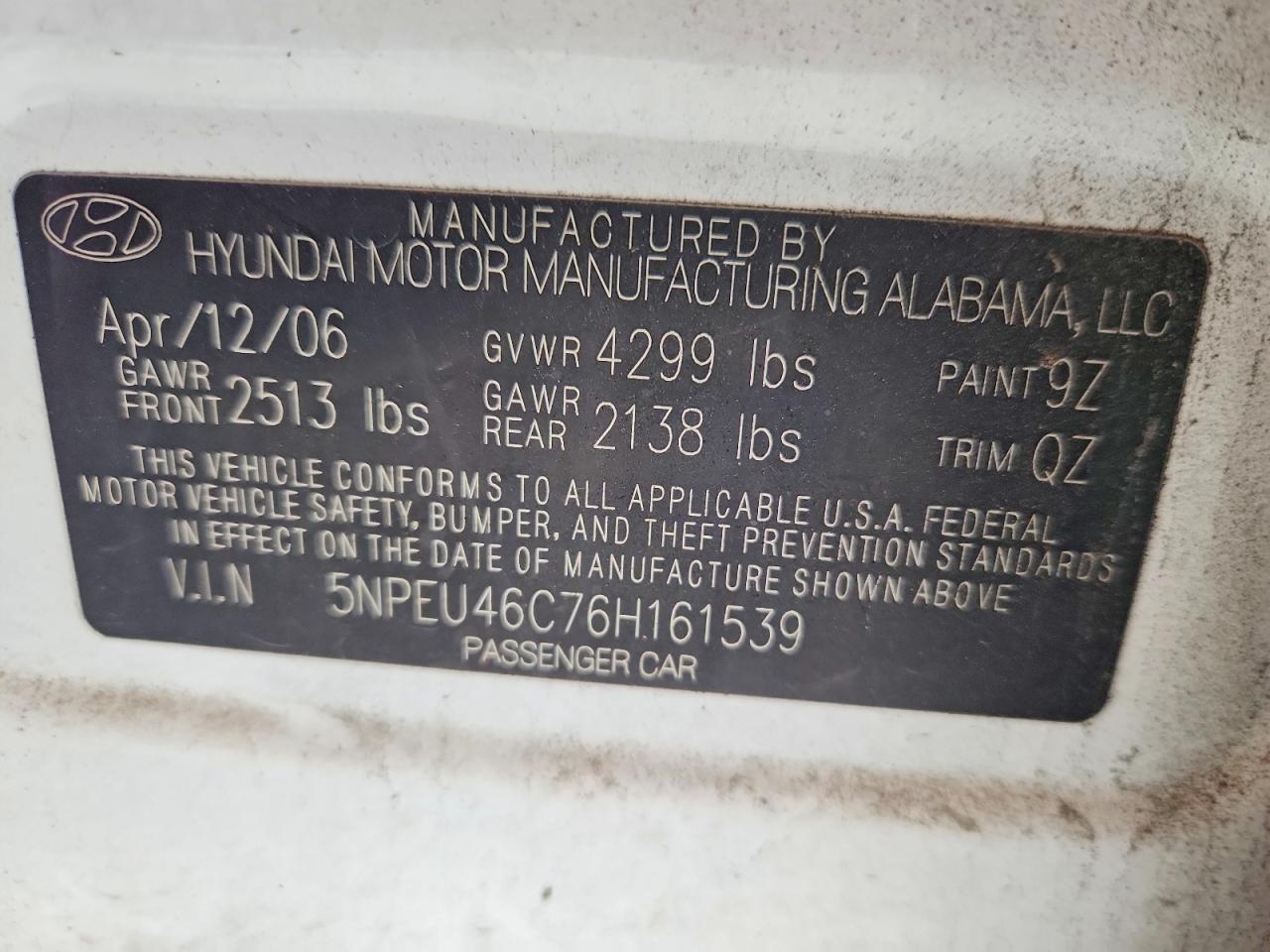 HYUNDAI SONATA 2006 — 13