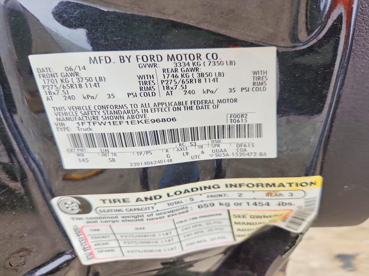 FORD F150 2014 — 13