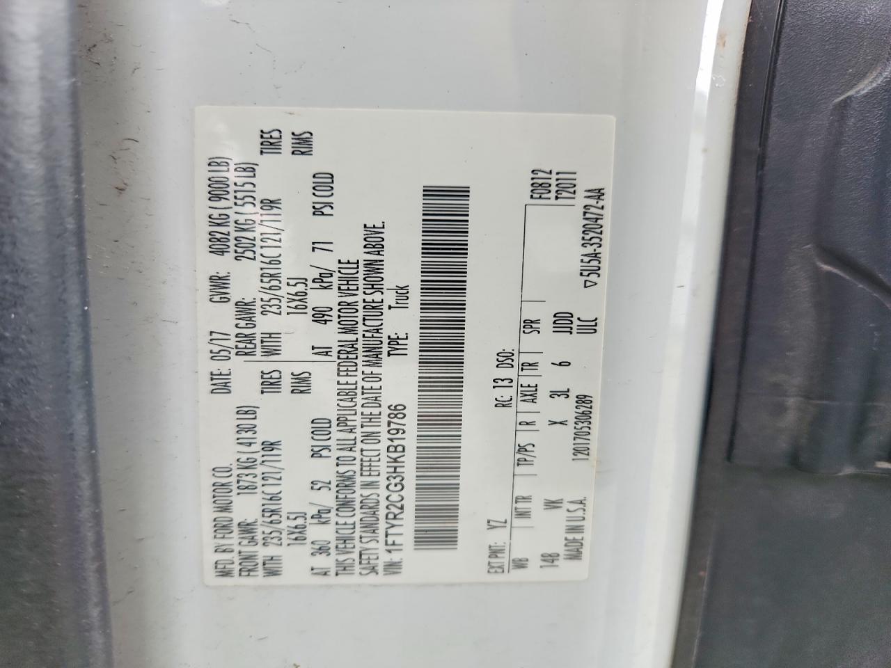 FORD TRANSIT 2017 — 14