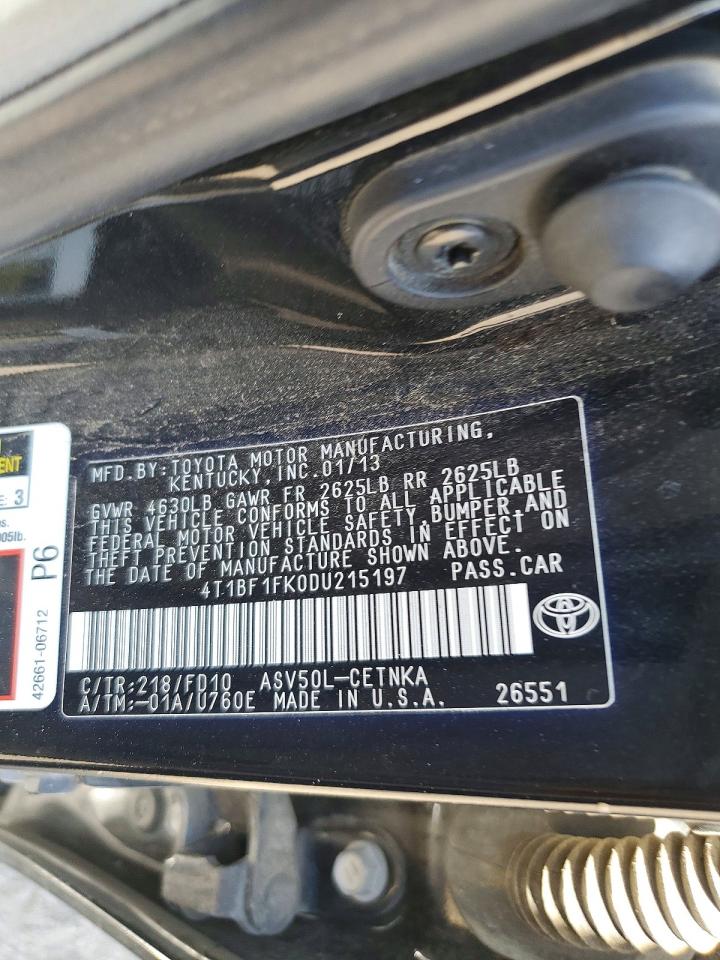 TOYOTA CAMRY 2013 — 13
