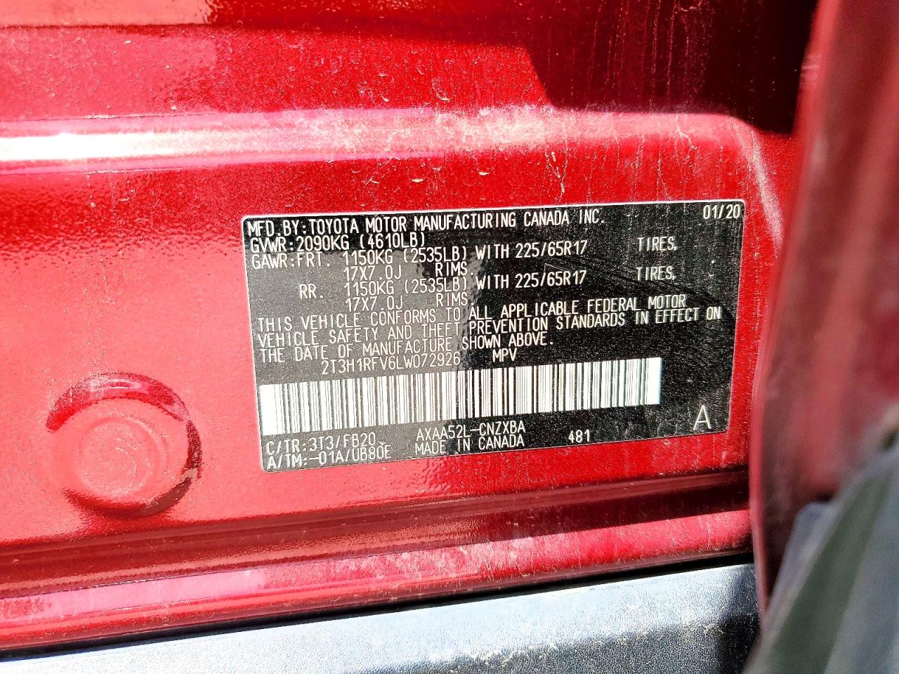 TOYOTA RAV 4 2020 — 15
