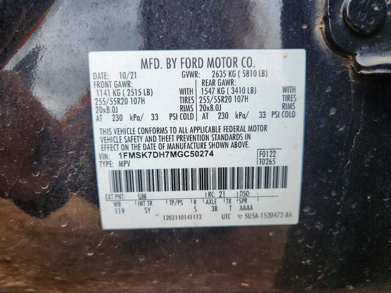 FORD EXPLORER 2021 — 14