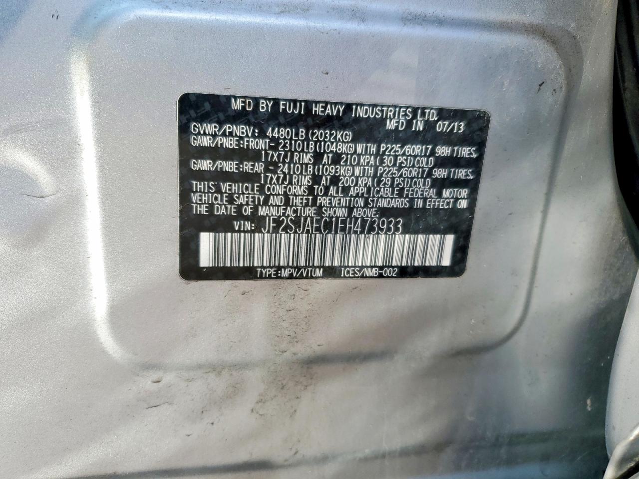 SUBARU FORESTER 2014 — 13