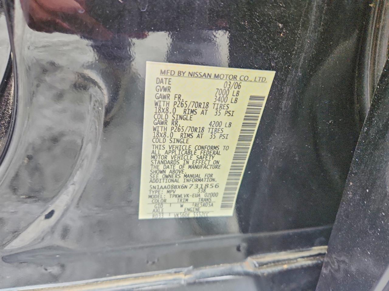 NISSAN ARMADA 2006 — 14