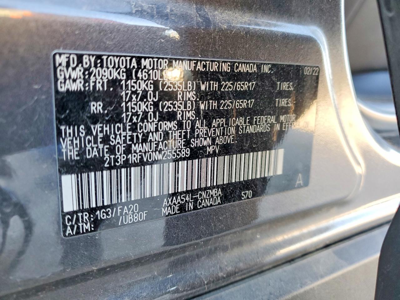 TOYOTA RAV4 2022 — 14