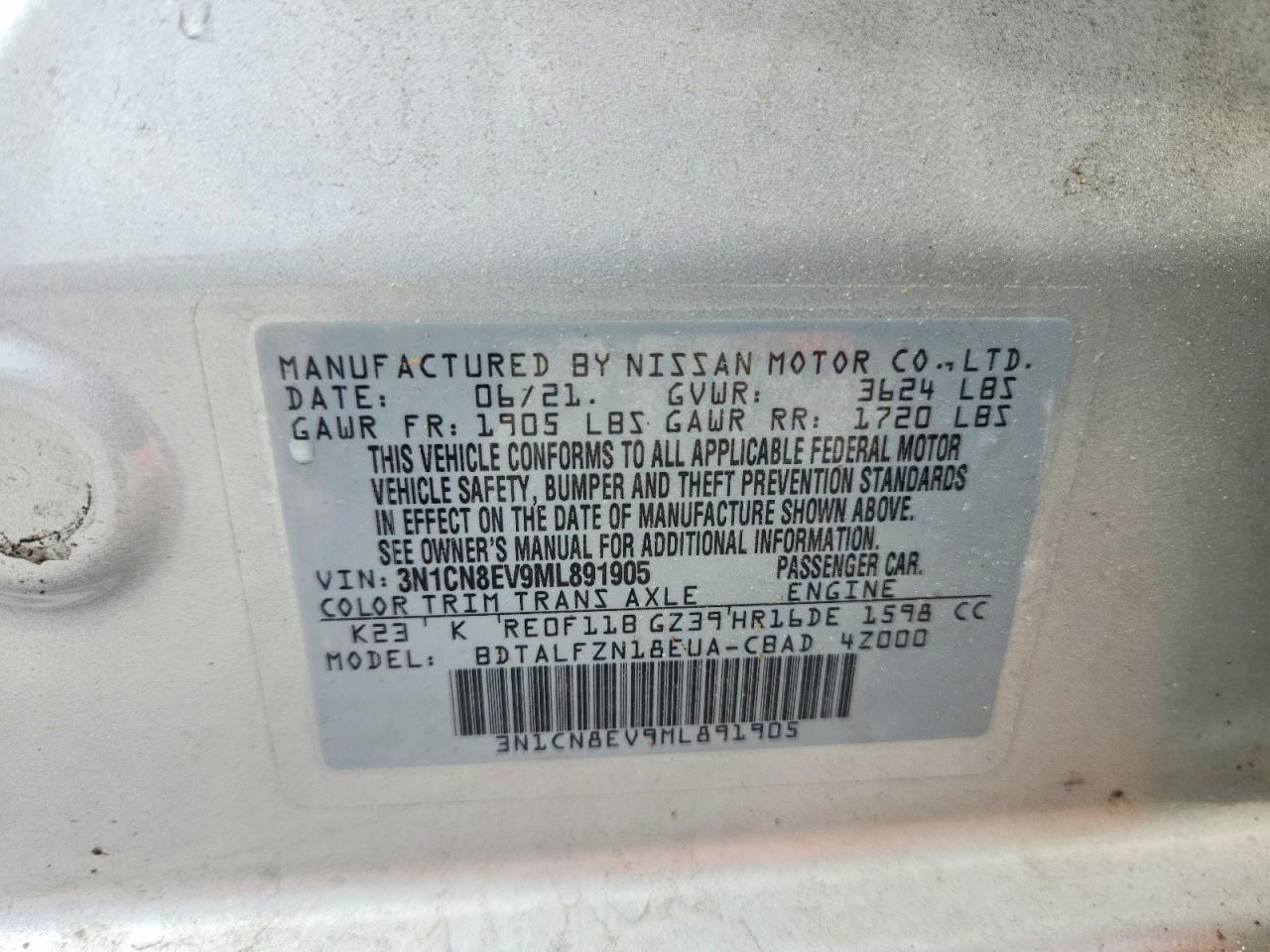 NISSAN VERSA 2021 — 13