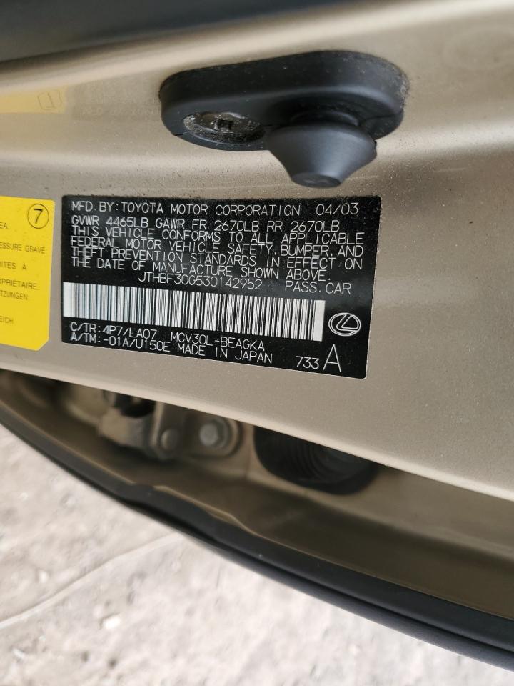 LEXUS ES 2003 — 13