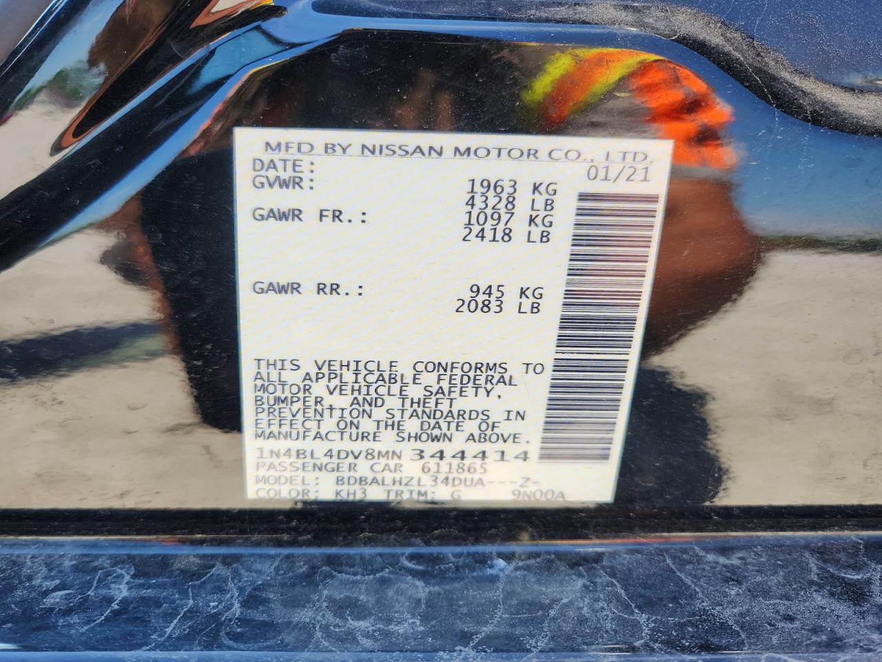 NISSAN ALTIMA 2021 — 13