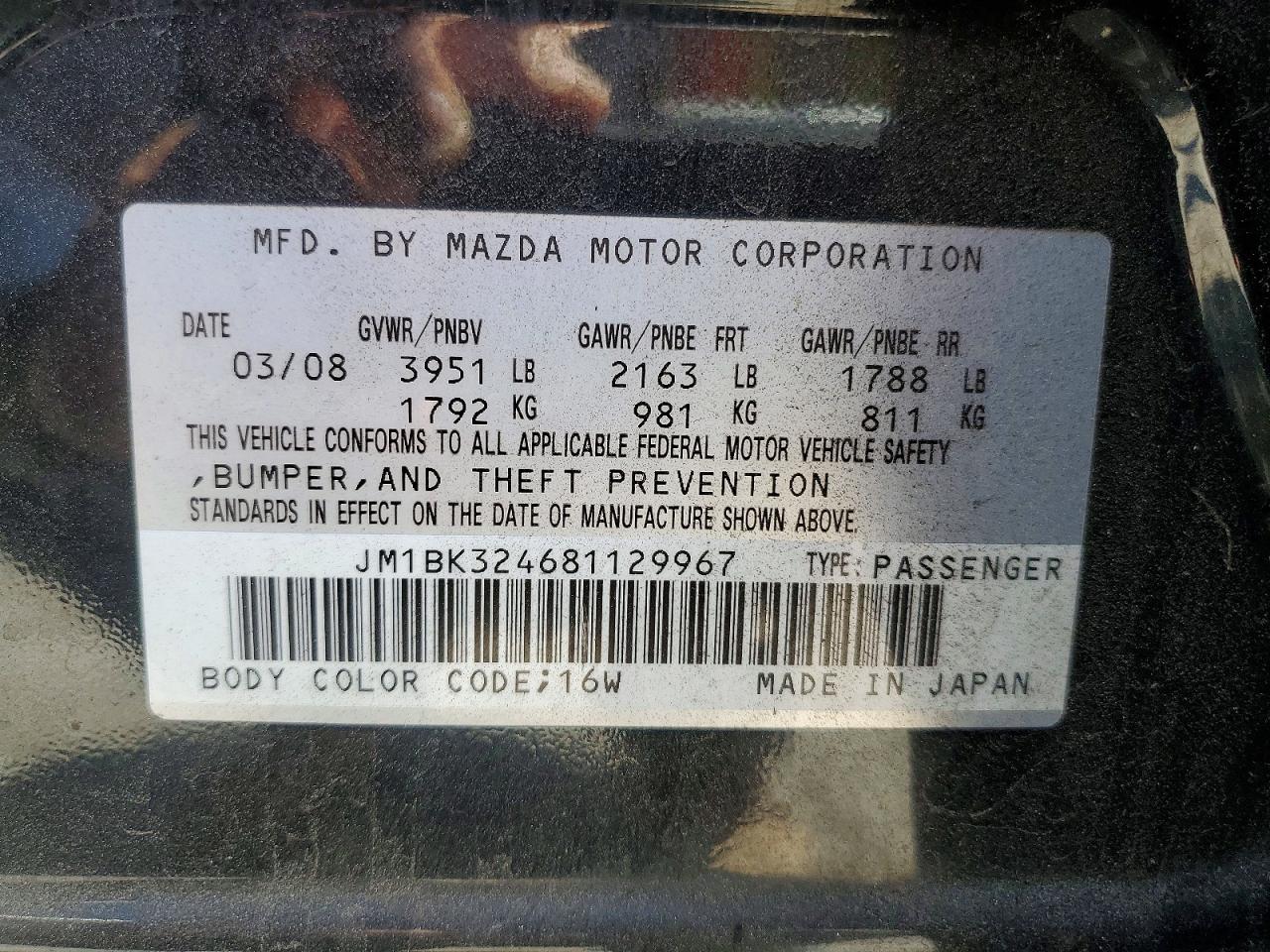 MAZDA 3 2008 — 13