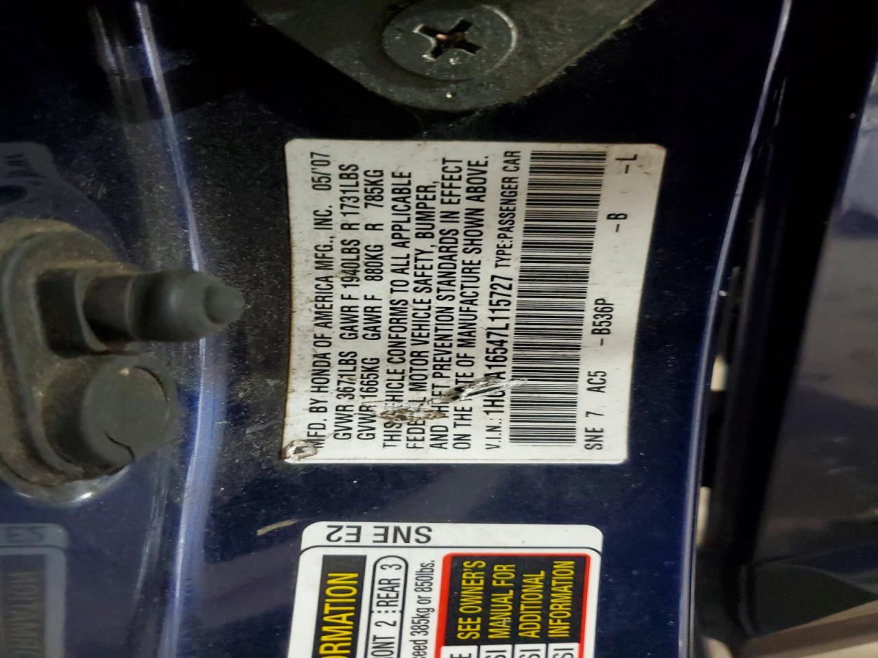 HONDA CIVIC 2007 — 14