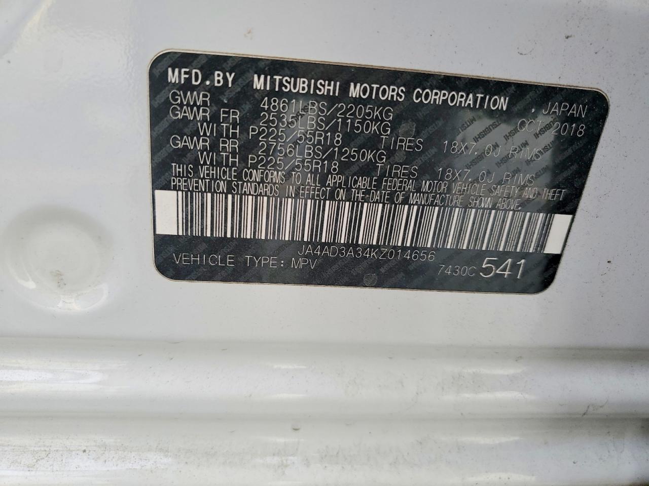 MITSUBISHI OUTLANDER 2019 — 15