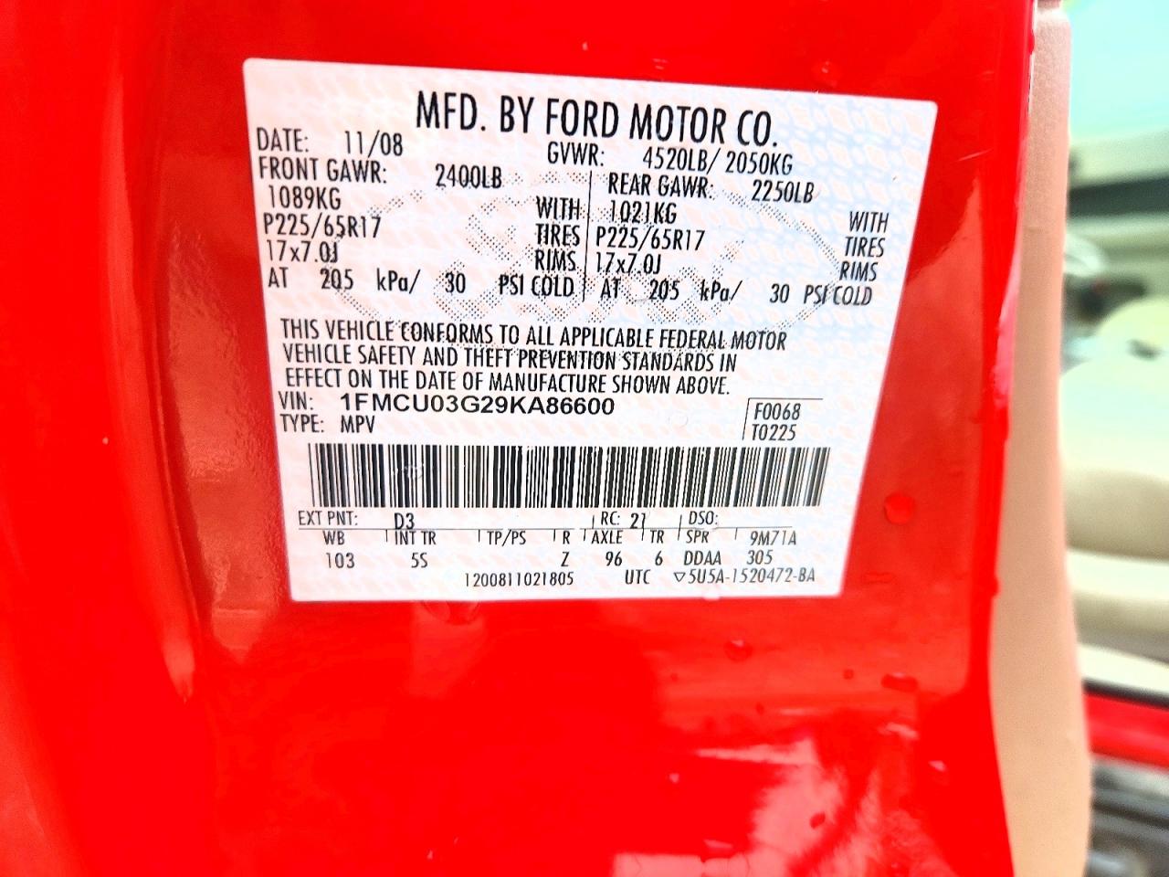 FORD ESCAPE 2009 — 14