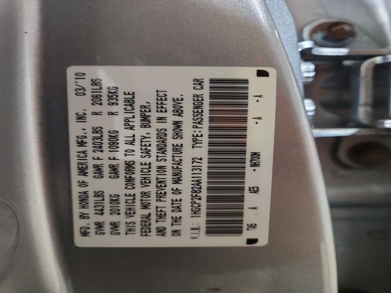 HONDA ACCORD 2010 — 14