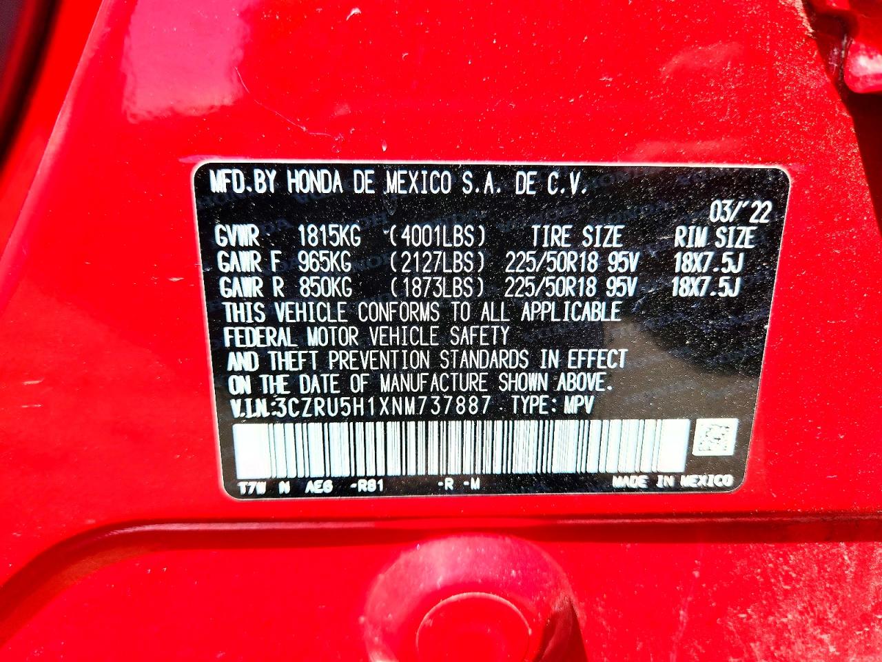 HONDA HR-V 2022 — 13