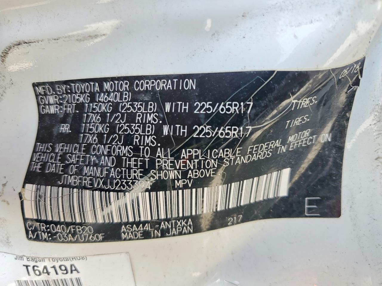 TOYOTA RAV4 2018 — 14